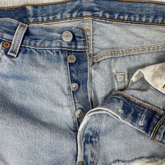 VTG Levi's 501 XX Jeans Mens 35x32 Actaul 32x28 Blue Denim Distressed Button Fly - Picture 7 of 16